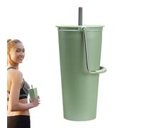 Thermal Water Bottle, Leak-proof Straw Cup, 600 ml, Vacuum Insulated Stainless Steel Flask, Travel Cup with Handle for Gym, School, Fitness, Sports Events, On the Go Drinking, Daily