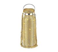 Thermal Water Bottle - Stainless Steel Cup | 350ml Refillable Rhinestone Insulated Bottle | Eye-Catching Glitter with Chain | Great for Women & Girls, Use for and Travel