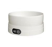 Thermal Water Bowl - 5.9 x 5.9 x 3.2 Inch Ceramic Aluminium Basin, Four Temperature Settings Adjustable, Pet Heating with Constant Heat, Chicken Coop, Backyard, for Outdoor Use