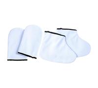 Thermal Wax Mitten Socks Combination - Reusable Gel Enriched Moisture Barrier Hand Foot System, Soothing Solution for Home Salon | Safe Wellness Routine