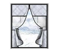 Thermal Window Cover | Double-Sided Hinge, No Drilling Required, Thermal Curtain for | For Home For Rent Bedroom Apartment Cellar Dormitory