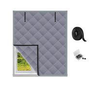 Thermal Window Cover to Keep Cold Out, Window Curtain Insulation for Winter 180 120 65 70 85 110 140 cm, Thermal Insulated Window Curtains with Oxford Cloth Thicken Cotton Filled(Grey,110x180cm)