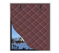 Thermal Window Cover, Weatherproof Oxford Cotton Fiber Fill, Windproof Insulated Window Blanket to Keep Warm in Winter, Punch Free Easy Installation(85x200cm,Brown)