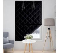 Thermal Window Cover Winter Window Insulation Kit Oxford Cloth Cotton for Winter Home Bedroom Living Room 3 Layer Insulated Curtain Draft Blocker(Black,47x55in)