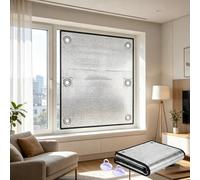 Thermal Window Film Insulation Kit, Reflective Blackout Window Cover, Secondary Glazing for Windows & Skylight, UV Sun Blocker Treatment