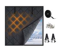 Thermal Window Ilat Kit Waterproof Cold Resistant Film for Winter Soundproof Cover for RVs and Attics Black 150x220cm Energy Saving Solut