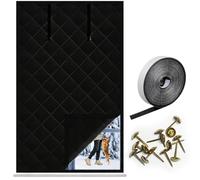 Thermal Window Insulation Cover Blanket for Winters, Reusable Heavy-Duty Window Kit, Keep Warm & Save Energy Windows Wrap for Attic RV Garage Kitchen Living Room(Black,W80xH90cm)