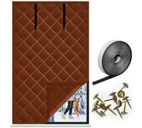 Thermal Window Insulation Cover Blanket for Winters, Reusable Heavy-Duty Window Kit, Keep Warm & Save Energy Windows Wrap for Attic RV Garage Kitchen Living Room(Brown,W150xH270cm)