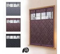 Thermal Window Insulation for Winter, Oxford Cloth Thickened Warm Winter Insulated Window Blankets, Waterproof Visible Attic Insulation Cover Kit(Brown,99x119cm)