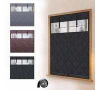 Thermal Window Insulation for Winter, Oxford Cloth Thickened Warm Winter Insulated Window Blankets, Waterproof Visible Attic Insulation Cover Kit(Black,99x119cm)