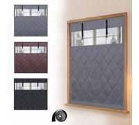 Thermal Window Insulation for Winter, Oxford Cloth Thickened Warm Winter Insulated Window Blankets, Waterproof Visible Attic Insulation Cover Kit(Grey,99x119cm)