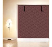 Thermal Window Insulation Kit 39"x63" 63" X 39" Window Insulation Cover 3-Layer Cotton & Oxford Fabric Cold Weather Thermal Curtain Cover for Basement(Brown,34x55in/85x140cm)