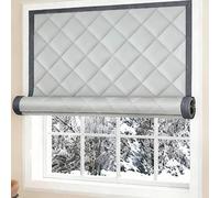 Thermal Window Insulation Kit for Winter, Thickened, PU Material, Insulated Cover Reusable, Window Curtain, for Home, Basement, Bedroom(Grey,120x150cm(WxH))