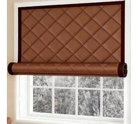 Thermal Window Insulation Kit for Winter, Thickened, PU Material, Insulated Cover Reusable, Window Curtain, for Home, Basement, Bedroom(Brown,150x150cm(WxH))