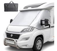 Thermal Windscreen Cover Silver with Dual Zips, All-Season Protection Motorhome Windscreen Cover Thermal with Storage Bag, Fit for Fiat Ducato, Citroen Relay X250/290, Peugeot Boxer (2006+)