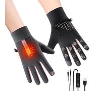 Thermal Winter Gloves - Rechargeable Heated Gloves, Warm USB Powered, Flexible Control, Hand Warmers for Skiing Hiking Cycling Snowboarding Sledge Sports Work Youth