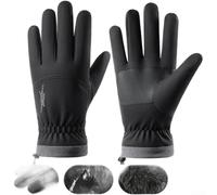 Thermal Winter Ski Gloves for Men Women with Touchscreen Function Waterproof Windproof Design and Silicone Palm Grip for Secure Outdoor Use (M Thicken Gray)