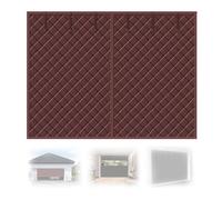 Thermal Winters Garage Door Screen, Magnetic Garage Door Curtain, Garagedoor Insulation Blanket, 305x244 244x213 488x305cm Blackout Privacy Cover, Windproof, Weatherproof(Brown,W12xH8ft/366x244cm)