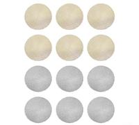 Thermally Insulated Circular Placemat Set 6PCS Made of PVC for Dining Table Protection in Homes Restaurants and Cafes (Silver)