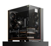 Thermalright A70 ARGB Black ATX Gaming Case Three-Sided Column-Free Glass 8 CPU Fan Slots + Four-Way Airflow Tool-Free Quick Release Vertical Graphics Card Mounting Anti-Fall,Panoramic Light Strip