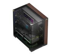 Thermalright A70 Vision V2 ATX Gaming Case Three-Sided Column-Free Glass 8 CPU Fans Slots,Quick Release Vertical Graphics Card Mounting Anti-Fall,with 9.16’’ LCD Screen, Wood Grain Style