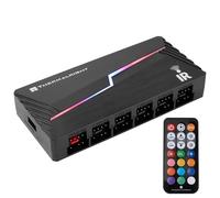 Thermalright ARGB and Fan HUB X12 IR Black Hub Controller Support 12 Groups of CPU Fans,3Pin PC ARGB Controller and 4Pin PWM Fan,SATA Power Cord Direct Input(12V 4pin RGB is Not Supported)