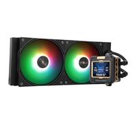 Thermalright FW 240 Black ARGB V2 CPU Water Cooler with 2 PWM Fans with 2000RPM,IPS LCD Screen with 320 * 240 Resolution,Liquid CPU Cooler,CPU PC Aio Cooler for AMD:AM4/AM5/Intel LGA1700