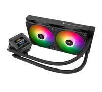 Thermalright FW 240 SE ARGB Black-AIO CPU Liquid Cooler,IPS LCD Screen with 320 * 240 Resolution,for AM4/AM5,Intel LGA1700/1851,2-inch Magnet-Absorbent LCD Screen for Images-Black,PC CPU Water Cooler