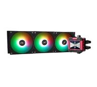 Thermalright FW PRO 360 ARGB RB-AIO CPU Liquid Cooler,IPS LCD Screen with 320x320 Resolution,for AM4/AM5,LGA1700/1851,2.73in Magnet-Absorbent LCD Screen,Red-Removable Cold Head CPU Water Cooler,Black