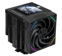 Thermalright Phantom Spirit 120 Vision EVO CPU Cooler, 3.95-Inch IPS LCD Screen, 7 Heat Pipes, 120mm PWM Fan with LCP Blades, 160mm Dual Tower, for Intel LGA1851/1700 and AMD AM5/AM4 (Black)