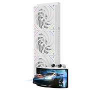 Thermalright Rainbow Vision 360 TURBO ARGB White CPU Liquid Cooler,for AM5/Intel LGA1851/1700,6.67-inch Curved Screen-Magnetic Suction,with 2400x1080 Resolution,360mm Aio Cooler