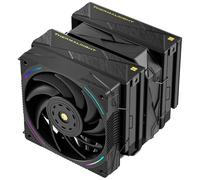 Thermalright Royal Pretor 130 Ultra Black CPU Cooler, 7 Heat Pipes Heatsink CPU Cooling, Black Brushed Top Cover, for Intel LGA115X/2011/1700/1851,AM4/AM5 Platforms,Double Towers and Fans Cooler