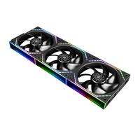Thermalright TL-M12Q X3 Black Wireless Splicing CPU Fan，2000RPM High Airflow, 120mm Case Fan, ARGB Daisy-Chain，Building Blocks Version PC Fan with ARGB Mirror Light Effect
