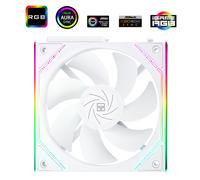 Thermalright TL-M12QRW 120mm PC Reverse Blade Case Fans, Daisy-Chain | 1500RPM | ARGB | Dual Infinity Mirrors Lighting for Gaming Build(Single Pack)