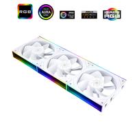 Thermalright TL-M12QRW X3 120mm ARGB Reverse Case Fans, Daisy-Chain | 1500RPM | Quiet Computer Fan with Infinity Mirrors on Both Sides(White)