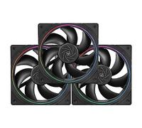 Thermalright TL-S12 CPU Fan 120mm Case Cooler Fan Comes with ARGB Lighting Effect,PC PWM Silent Computer Fan with 1500RPM Speed, CPU Cooling Fan Black(Black,3-Pack)