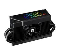 Thermalright-TR HR10 2280 PRO Digital Black-Precision Solid-State Drive Temperature Monitoring, 2280 SSD Cooler, Built-in ARGB Digital Display and Smart PWM Fan Control, up to 6500 RPM, Black