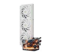 Thermalright TR Levita Vision 360 UB ARGB White CPU Liquid Cooler, 360 mm AIO, 2K 60Hz Curved Screen with 2400 x 1080 Resolution, for AM5, Intel LGA1851/1700, 6.67 Inch 3D Screen