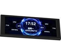 Thermalright Trofeo Vision LCD AIO Display 6.86” PC Monitor, USB Type-C Screen for Real-Time Hardware Monitoring, with Preset & DIY Themes for Gaming PC Case/CPU Cooler(Black)