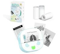 Thermals Label Printer With 3 Paper Rolls For Crafting Study Organization Create Stickers Bookmarks Using Phone App Thermals Printer With AI Scanning