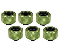 Thermaltake 16 mm Pacific C-PRO G1/4 PETG Tube OD Compression - Green (Pack of 6)