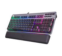 Thermaltake Argent K6 RGB Low Profile Mechanical Gaming Keyboard, Cherry MX Speed Silver, Alumiunm Top Plate, Multi-fucntion Knob, Wrist Rest, GKB-KB6-LSSRUS-01
