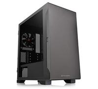 Thermaltake CA-1Q9-00S1WN-00 S100 Tempered Glass Black Edition Micro-ATX Mini-Tower Computer Case with 120mm Rear Fan Pre-Installed