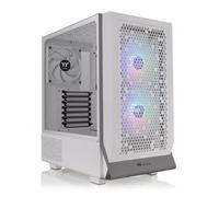 Thermaltake Ceres 300 Snow/Mid Tower E-ATX Computer Case with Tempered Glass Side Panel/ 2xCT140 ARGB Fan Preinstalled/Rotational PCIe Slots/ 3 Years Warranty