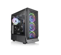 Thermaltake Ceres 500 Black Mid Tower ATX Computer Case with Tempered Glass Side Panel; 4 Preinstalled PWM ARGB Fans; Rotational PCIe Slots,3 Years Warranty.