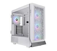 Thermaltake Ceres 500 White Mid Tower ATX Computer Case with Tempered Glass Side Panel; 4 Preinstalled PWM ARGB Fans; Rotational PCIe Slots,3 Years Warranty.