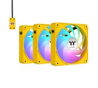 Thermaltake CT120 EX ARGB Sync PC Cooling Fan 3 Pack, PWM 500~2000 RPM, 5V Motherboard Sync, 16.8 Million Colors 9 LEDs, MagForce 2.0 Connectors, Hydraulic Bearing, Bumblebee, CL-F215-PL12BB-A