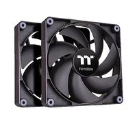 Thermaltake CT120 PC Cooling Fan (2-Fan Pack), Daisy-Chain Design, Fan speeds up to 2000 RPM, 120 mm Hydraulic Bearing Fan, Anti-Vibration mounting, CL-F147-PL12BL-A Black