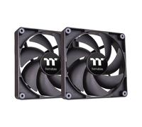 Thermaltake CT120 PWM PC Cooling Case Fans 2 Pack Black CL-F147-PL12BL-A