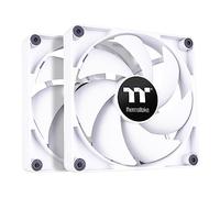 Thermaltake CT140 PC Cooling Fan White (2-Fan Pack), Daisy-Chain Design, Fan speeds up to 1500 RPM, 140 mm Hydraulic Bearing Fan, Anti-Vibration mounting, CL-F152-PL14WT-A